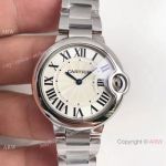 AAA Fake Cartier Ballon Bleu Quartz Watch White Roman Dial
